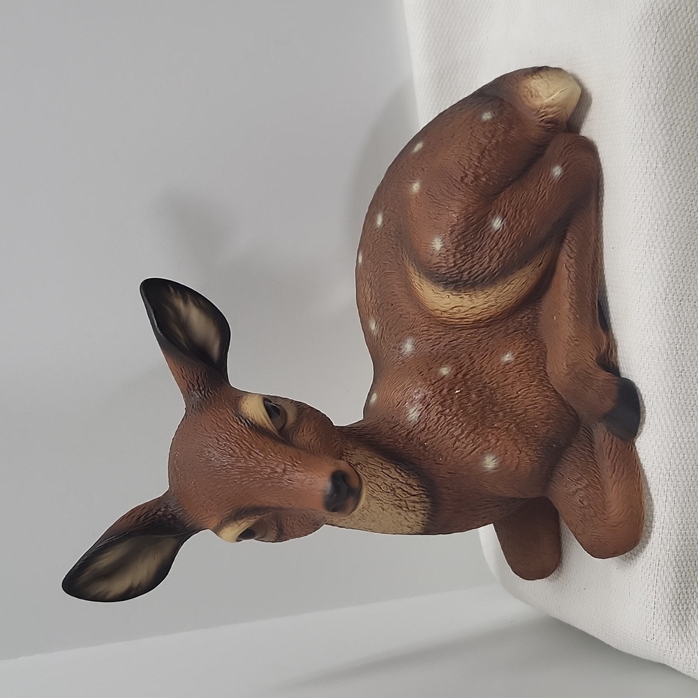 Vintage JK H298B80 Bisque Porcelain  Fawn Deer Figurine